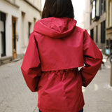 Midi | Burgundy | Raincoat for women