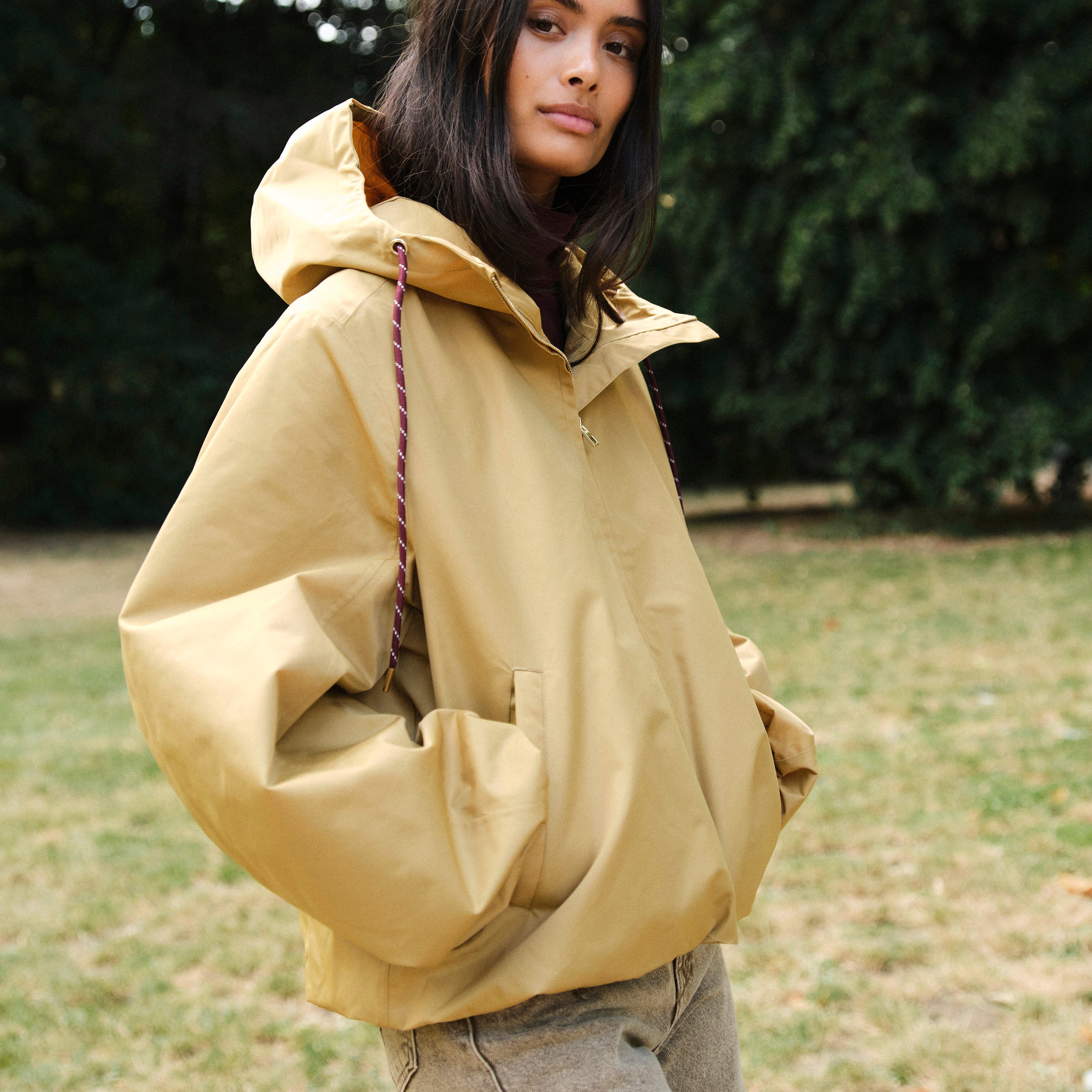 Bomber | Camel | Rain jacket for women