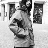 Midi | Burgundy | Raincoat for women
